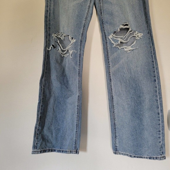 American Eagle Womens Low Rise Baggy Jeans Size 6 Distressed Skater Y2K NWT - Picture 3 of 10